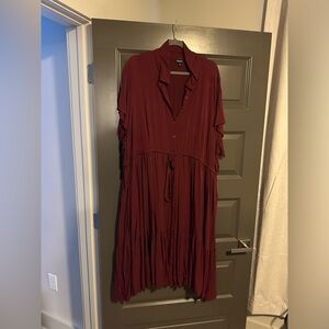 Torrid Size 5 Wine Colored Dress